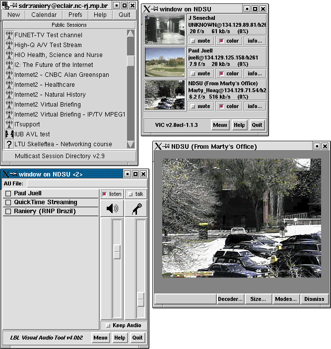 Recepção de sessões multicast no NC-RJ/RNP